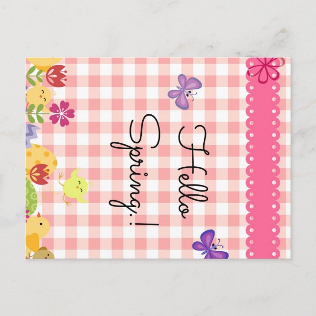 Carte Postale Post Card-Hello Spring ! (Devant)