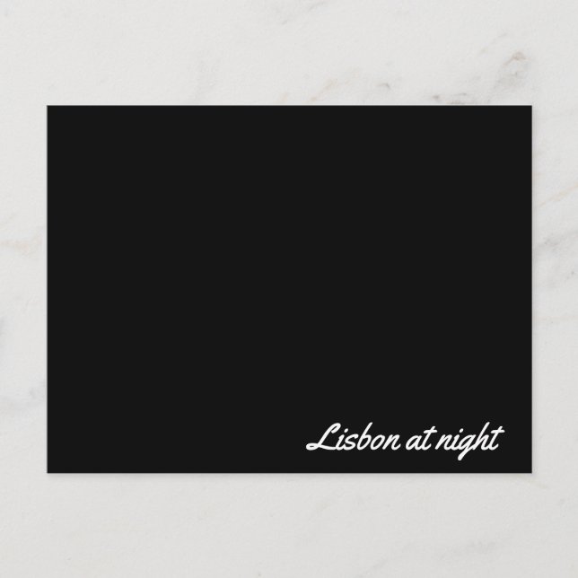 Carte Postale Post card Lisbon at night (Devant)