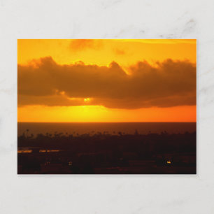 Carte Postale post card with sunset oceanside, CA