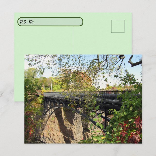 Carte Postale Post-croisement - Photo d'un pont dans le New Jers (Devant / Derrière)