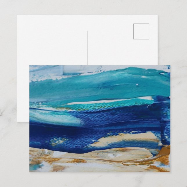 Carte Postale Postal Blue Monticelli Art (Devant / Derrière)