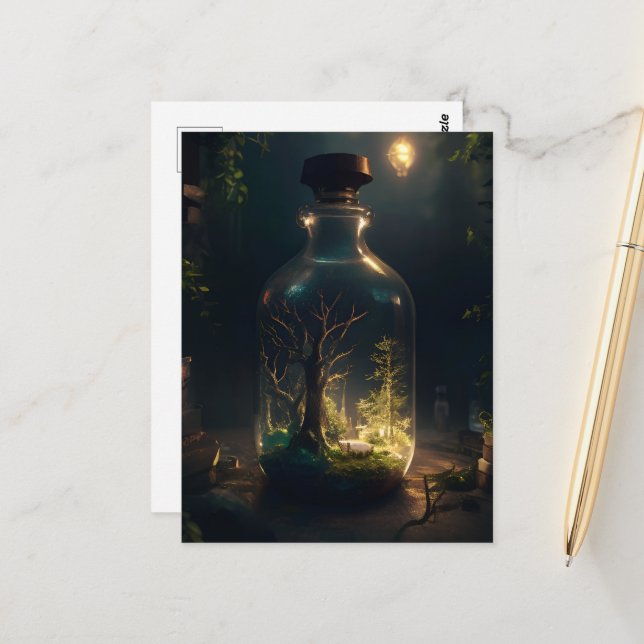 Carte Postale Postal Bosque enbotellado (Devant/Arrière en situation)