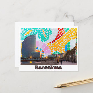 Carte Postale Postal de Barcelona Hotel Vela y Gaudi