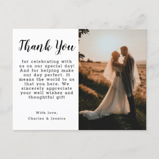 Carte Postale Postal Thank You Postcard