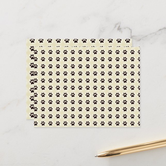 Carte Postale postales de patas de gato (Devant/Arrière en situation)