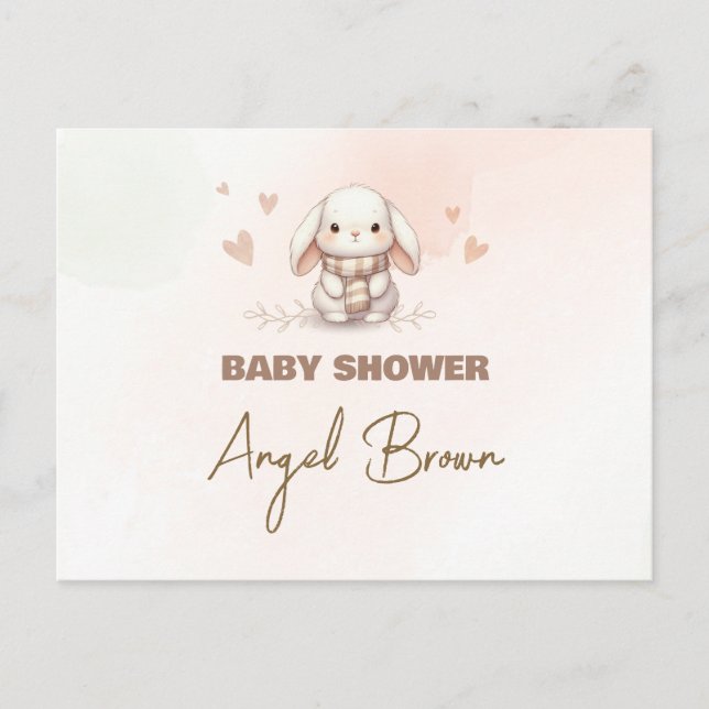 Carte Postale Postcard Baby Shower Bunny (Devant)