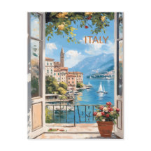 POSTCARD Beautiful Watercolor of Italy Travel