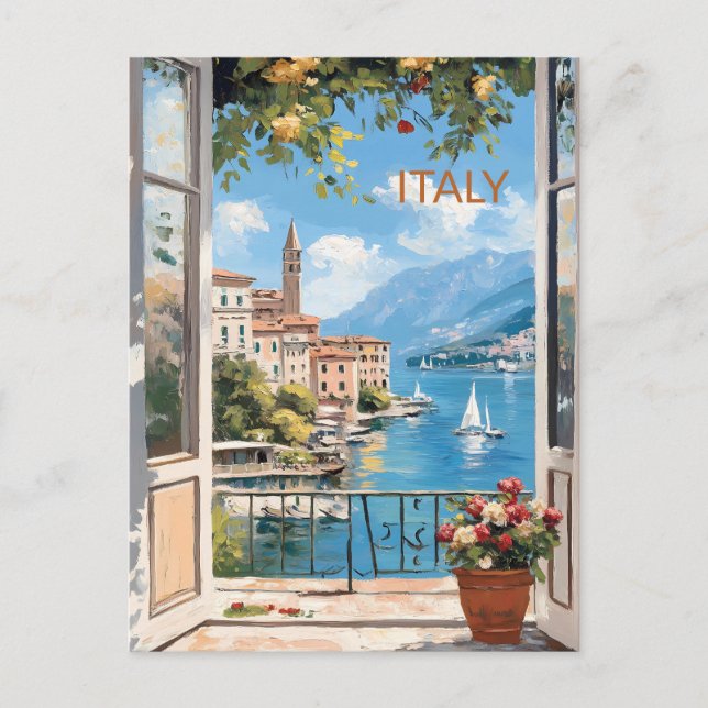 Carte Postale POSTCARD Beautiful Watercolor of Italy Travel (Devant)