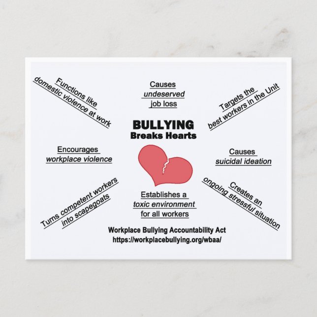 Carte Postale Postcard-Bullying Breaks Hearts (Devant)