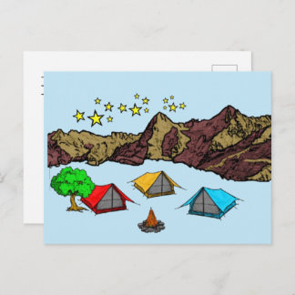 Carte Postale Postcard Camping