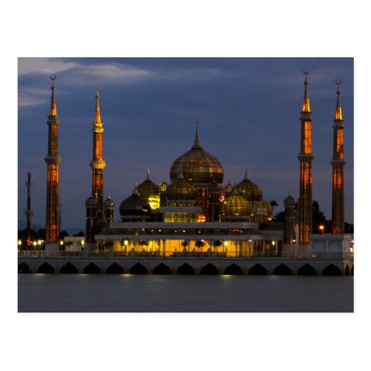 Carte Postale Postcard Crystal Mosque Terengganu, Malaysia