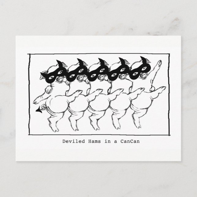 Carte Postale Postcard - Deviled Ham in a Can Can (Devant)