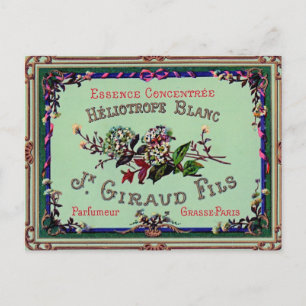 Carte Postale PostCard Étiquette de parfums français