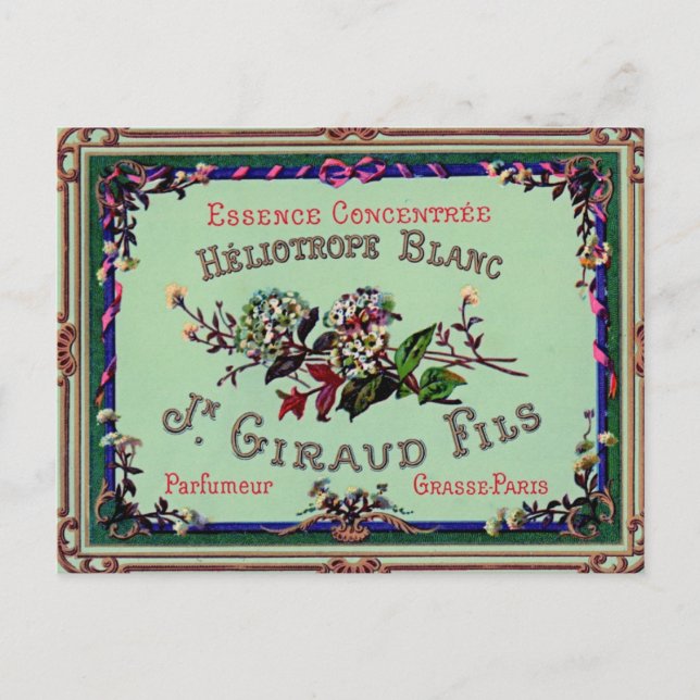Carte Postale PostCard Étiquette de parfums français (Devant)