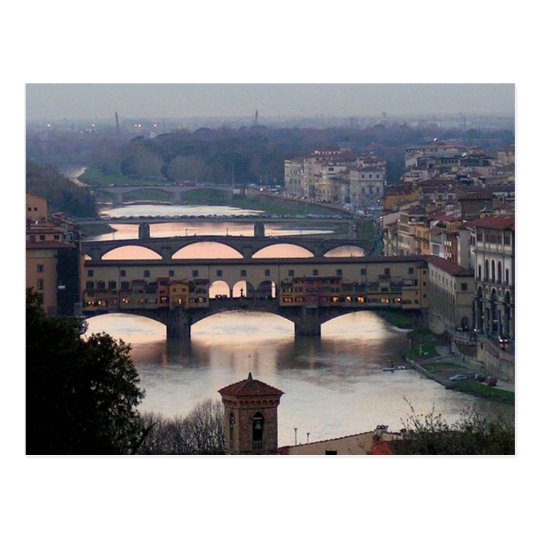 Carte Postale Postcard Florence Bridges, Italy