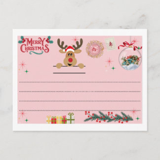 Carte Postale Postcard for Merry Christmas