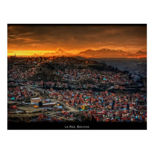 Carte Postale Postcard La Paz, Bolivia Zazzle.fr