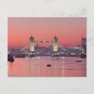 Carte Postale Postcard London Tower Bridge (sunset), Londres, UK