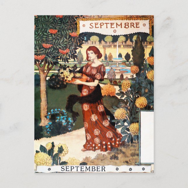 Carte Postale Postcard : Month of Septembre - septembre (Devant)