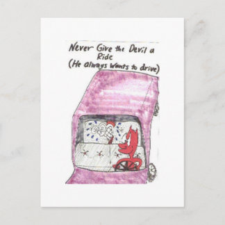 Carte Postale Postcard of animated funny church sayings