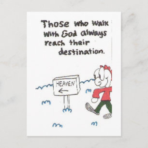 Carte Postale Postcard of funny church sayings, animated
