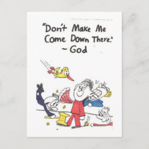 Carte Postale Postcard of funny church sayings, animated