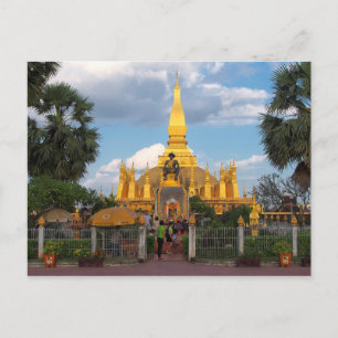 Carte Postale Postcard Pha Than Luang stupa Vientiane Laos