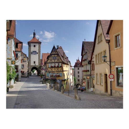 Carte Postale Postcard Plönlein Place, Rothenburg, Germany