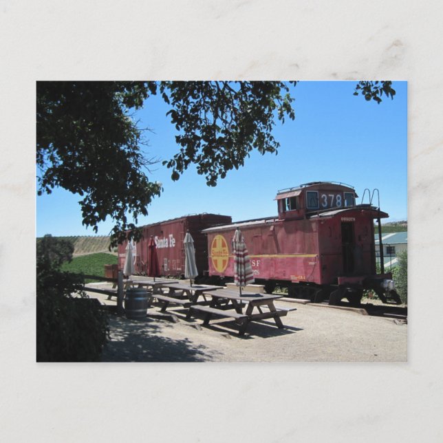 Carte Postale Postcard: Santa Fe Train Cars at Pomar Junction (Devant)