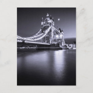 Carte Postale Postcard Tower Bridge la nuit, Londres, Royaume-Un