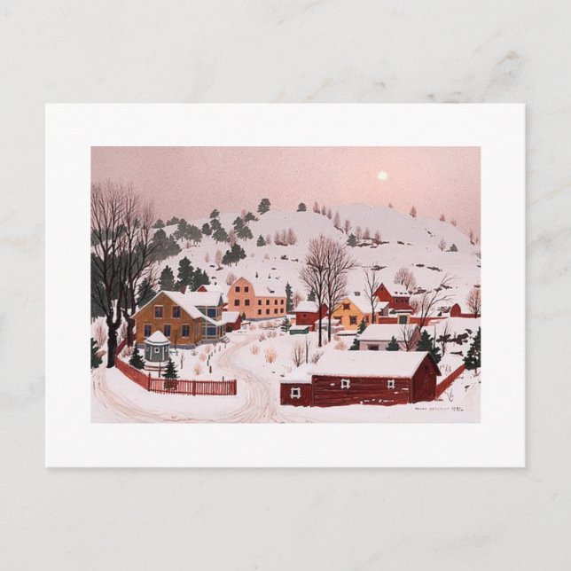 Carte Postale Postcard - Winter Day in the Village (Devant)