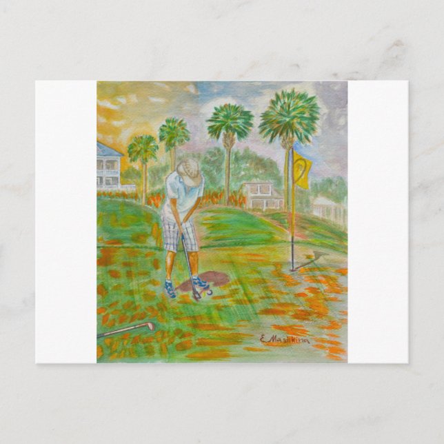 Carte Postale Postcard with a post-stamp on the card's backside. (Devant)