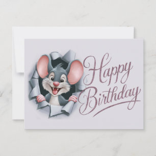 Carte Postale Postcards Happy Birthday Souris 06
