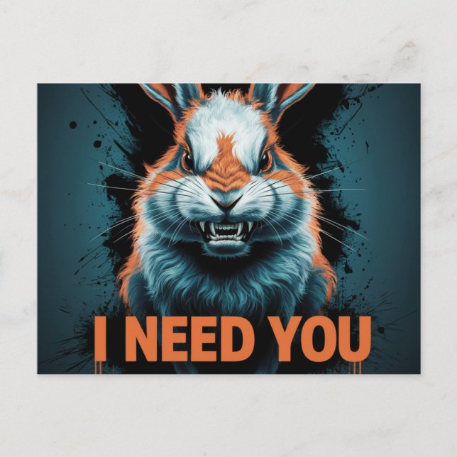 Carte Postale Postcards I Need You (Devant)