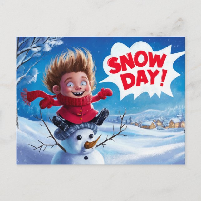 Carte Postale Postcards Snow Day 02 (Devant)