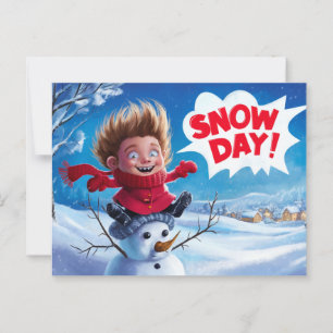 Carte Postale Postcards Snow Day 02