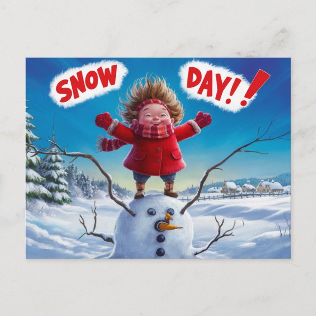 Carte Postale Postcards Snow Day 07 (Devant)