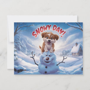 Carte Postale Postcards Snow Day 08
