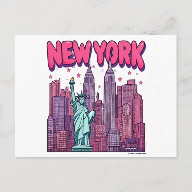 Carte Postale postcart de new york (Devant)