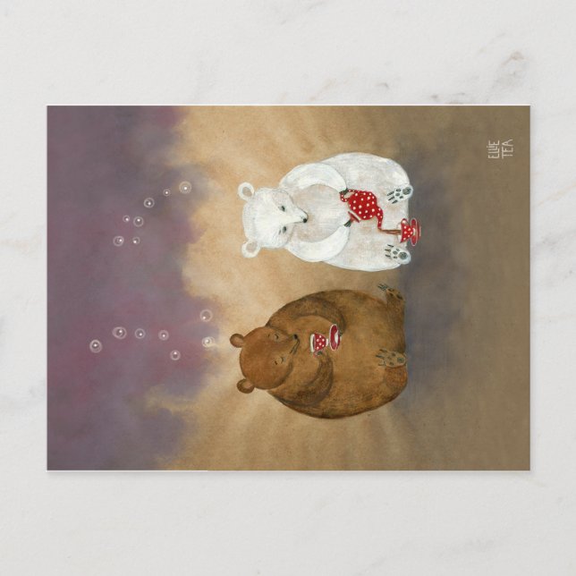 Carte Postale Postcroisement de la postcaravane avec des ours av (Devant)