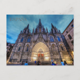 Carte Postale Poste de la Sagrada Familia en Barcelona, España