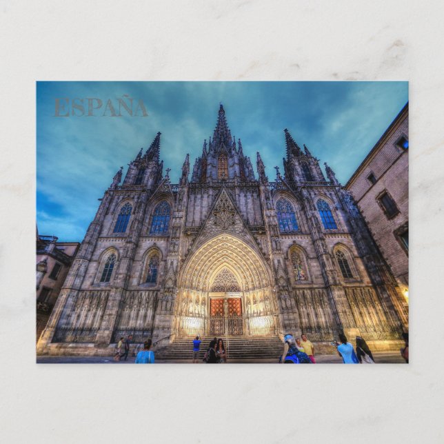 Carte Postale Poste de la Sagrada Familia en Barcelona, España (Devant)