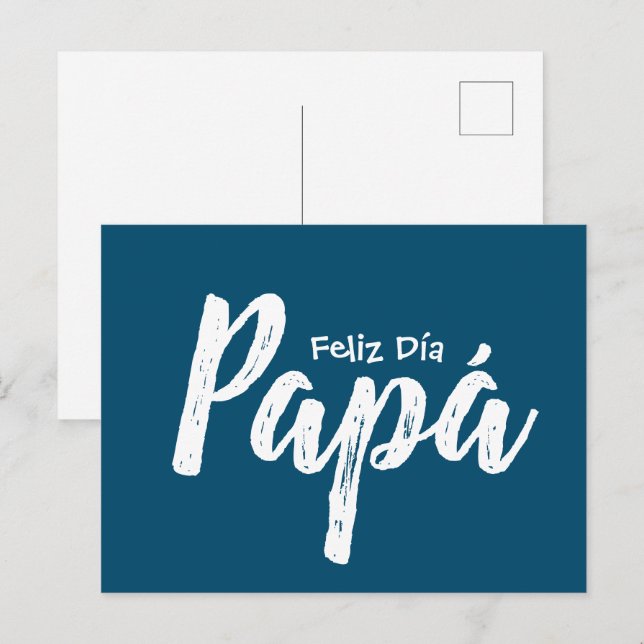 Carte Postale Poste de Tarjeta - Feliz Día Papá (Devant / Derrière)