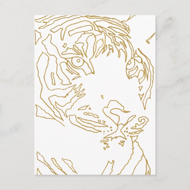 Carte Postale Poste de tigre (Devant)