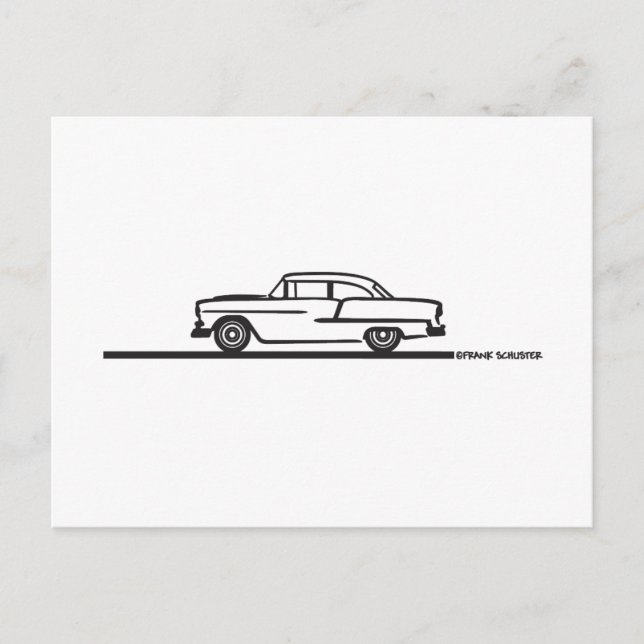 Carte Postale Poste rigide Chevy 1955 (Devant)