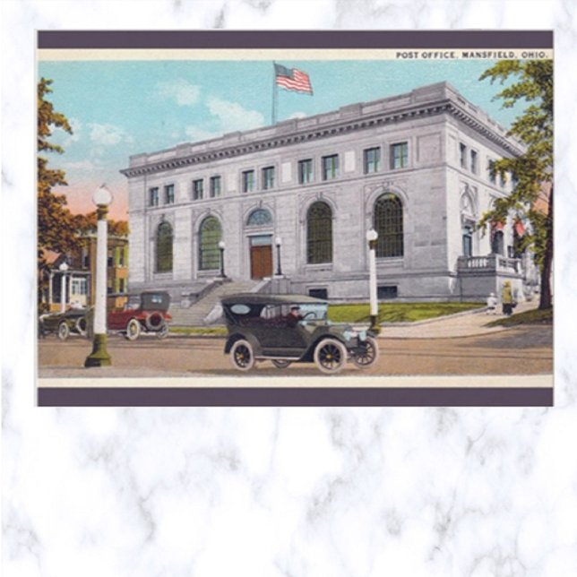 Carte Postale Poste vintage Mansfield Ohio (Créateur téléchargé)
