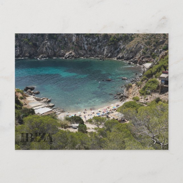 Carte Postale poste vista de una playa en Ibiza (Devant)