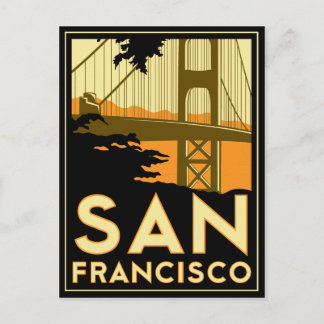 Carte Postale Poster Art déco de San Francisco