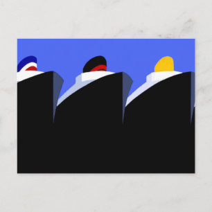 Carte Postale Poster Art Déco des paquebots de croisière vintage