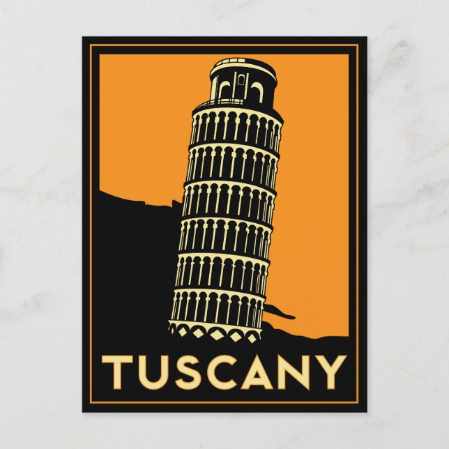 Carte Postale Poster Art Déco Toscane (Devant)